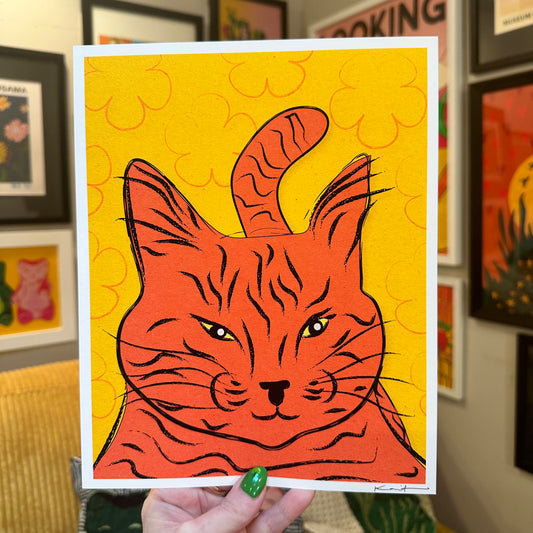 Happy Cat - Art Print
