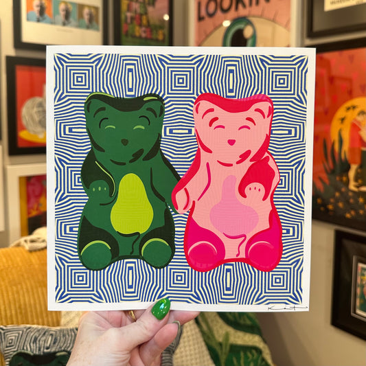 Gummy Bears - Op Art - Art Print
