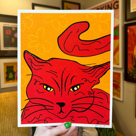 Mad Cat - Art Print