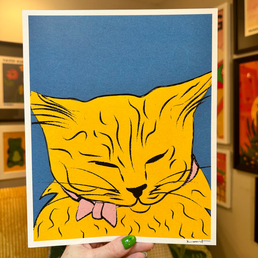 Sleepy Cat - Art Print