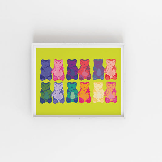 Armed and Delicious | Gummy Bears Art Print Art Print by Posse Paper Goods