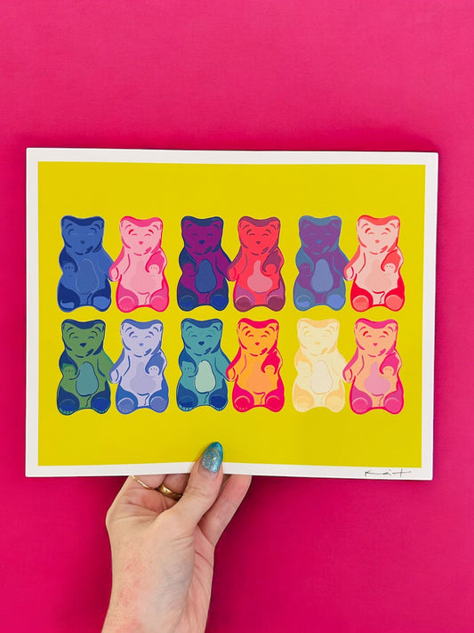 Armed and Delicious | Gummy Bears Art Print Art Print by Posse Paper Goods