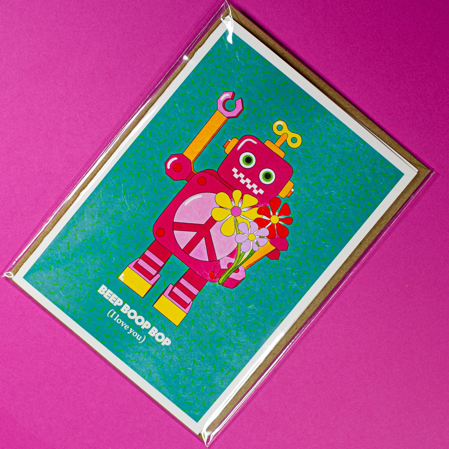 Beep Boop Bop (I Love You) | Robot Greeting Card Cards by Posse Paper Goods