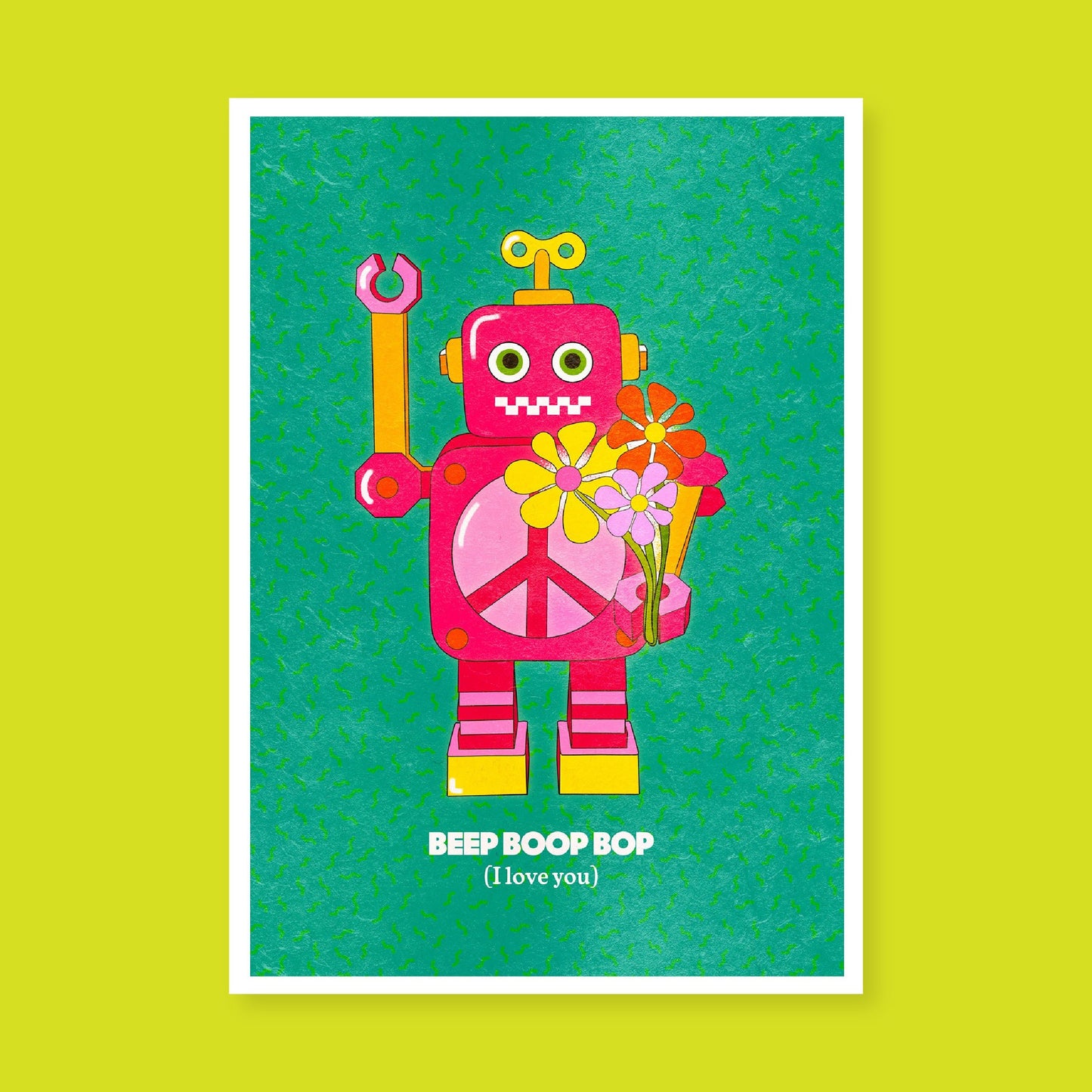 Beep Boop Bop (I Love You) | Robot Greeting Card Cards by Posse Paper Goods