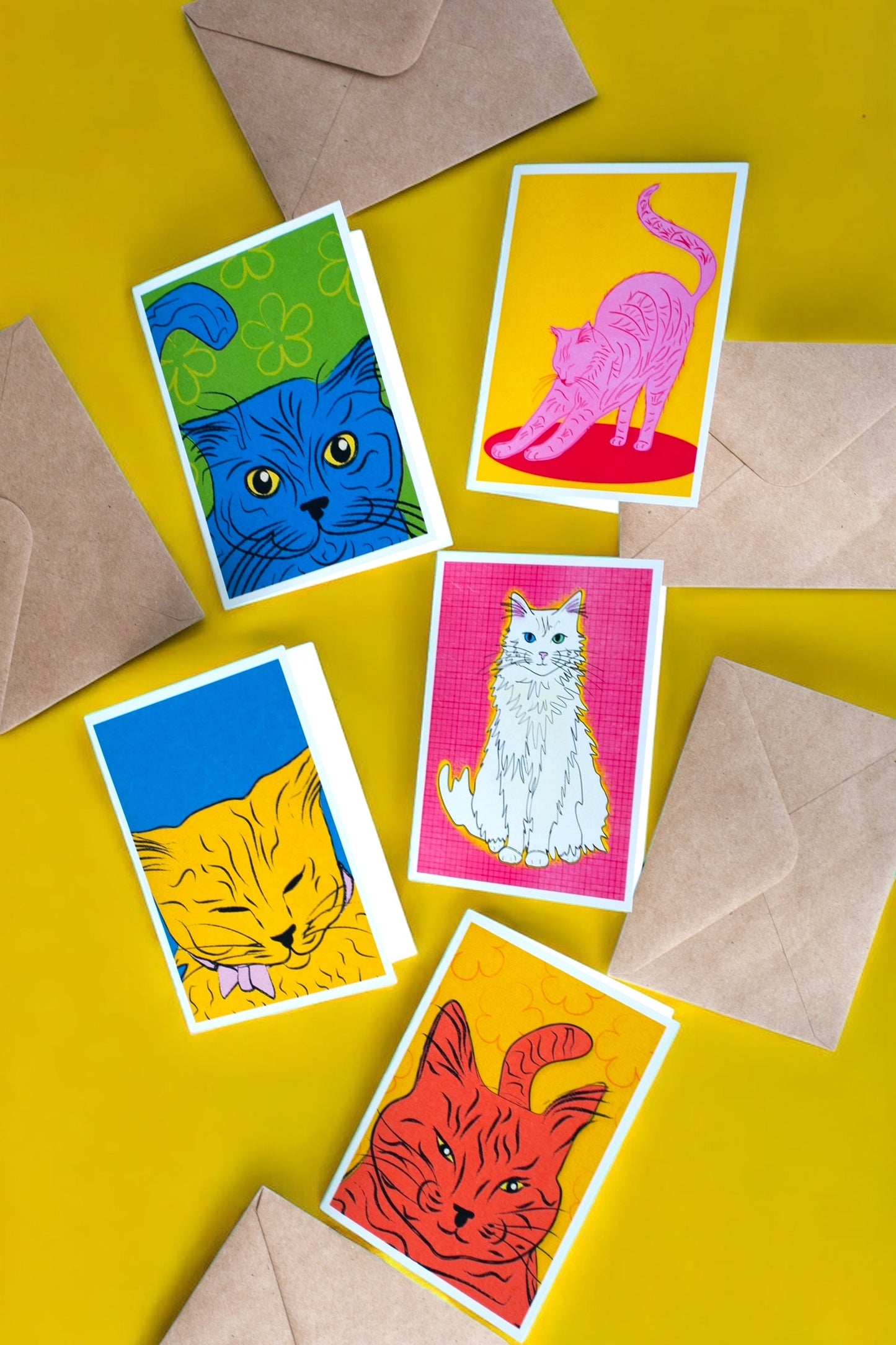 Cat Card Set | Greeting Cards (Set of 5) Cards by Posse Paper Goods