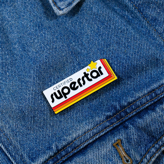 Certified Superstar Pin Enamel Pins by Posse Paper Goods