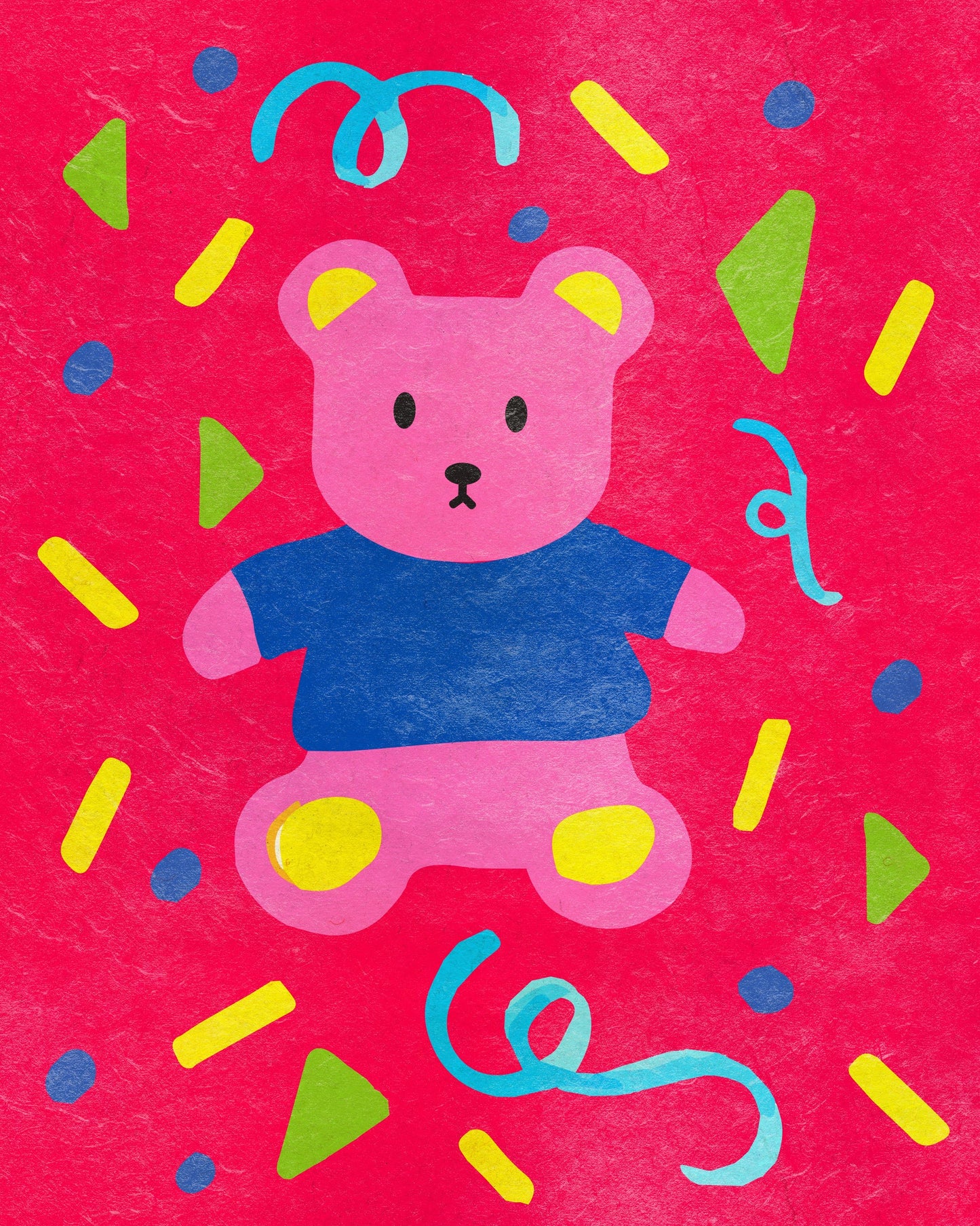 Confetti Teddy - Art Print Art Print by Posse Paper Goods