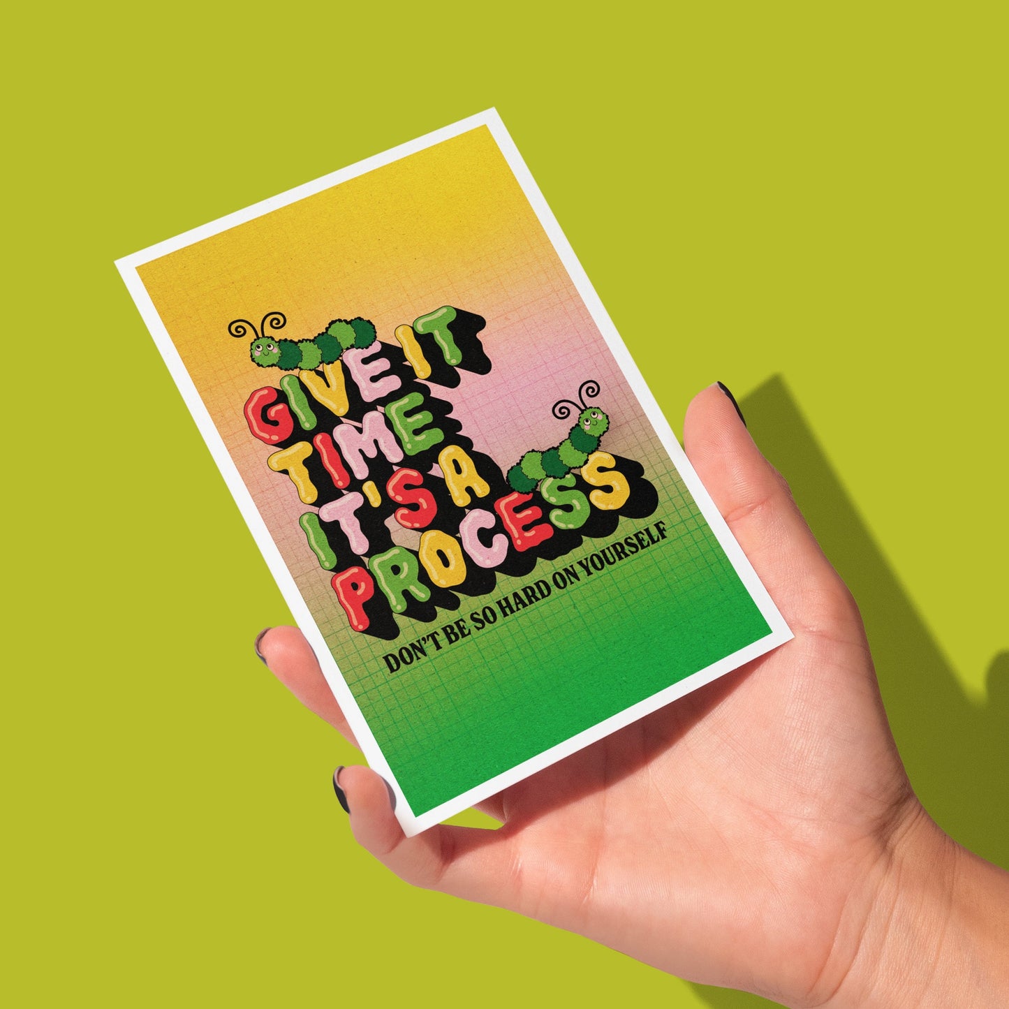 Don't Be So Hard On Yourself | Encouragement Greeting Card Cards by Posse Paper Goods
