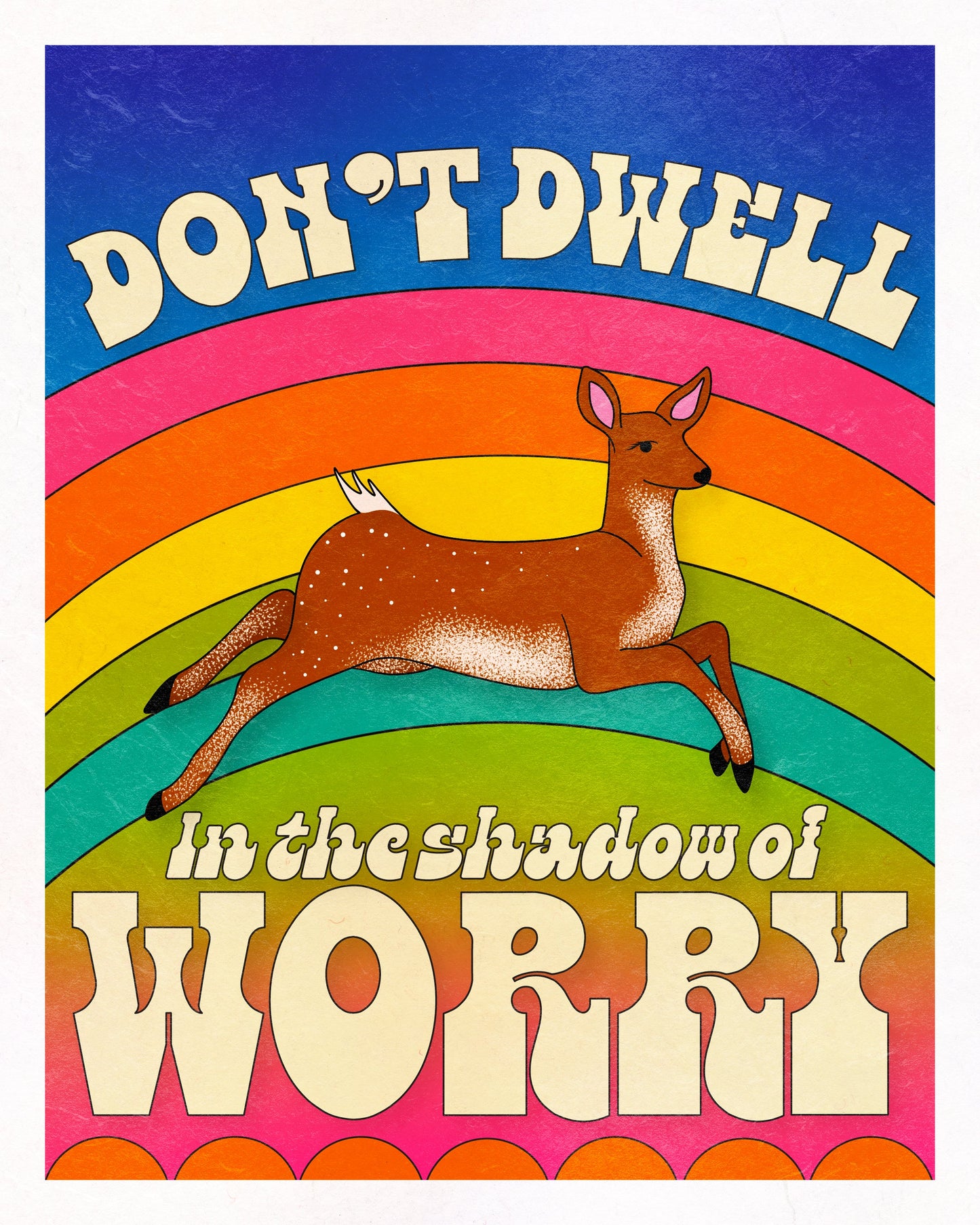 Don't Dwell In the Shadow of Worry - Art Print Art Print by Posse Paper Goods
