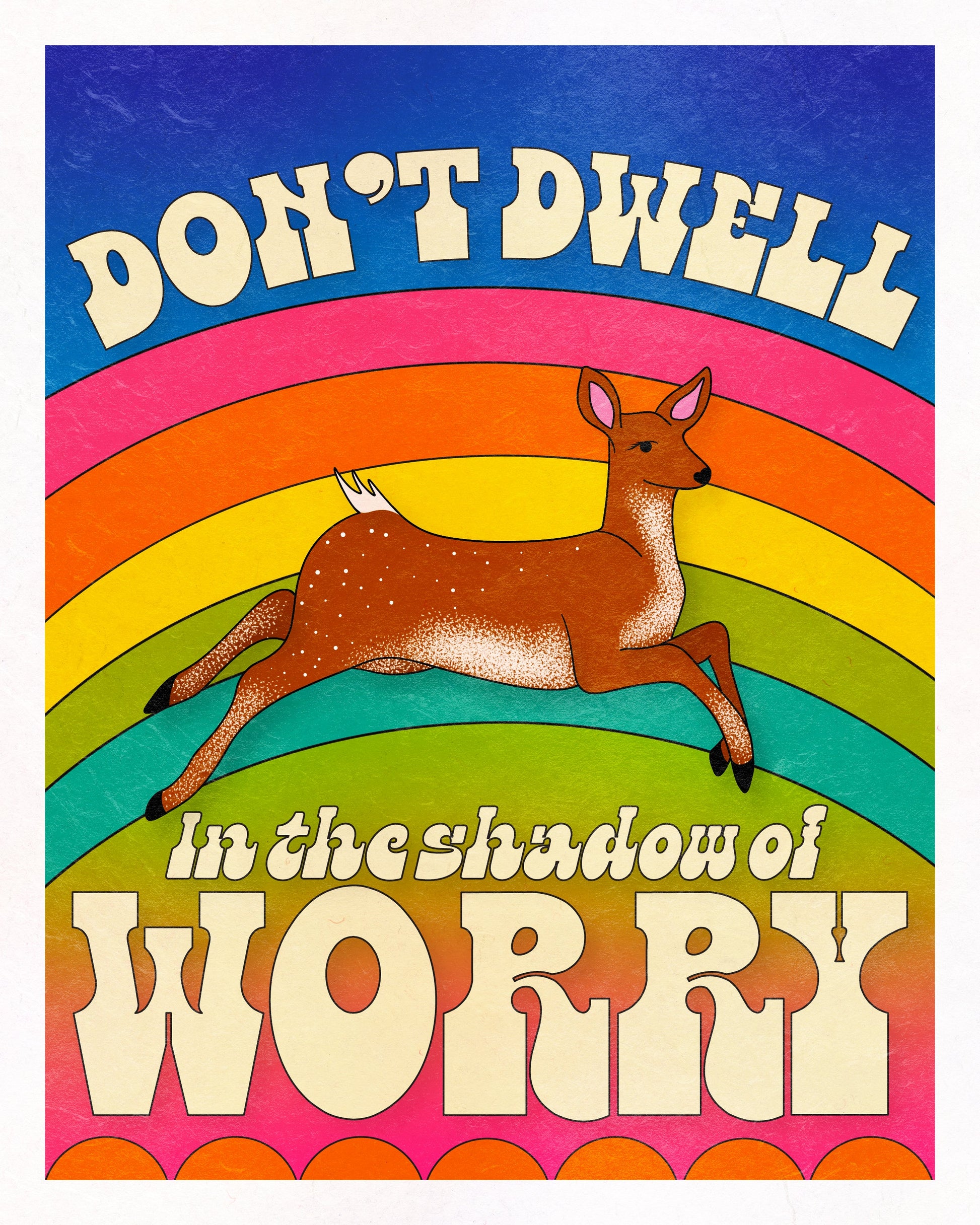 Don't Dwell In the Shadow of Worry - Art Print Art Print by Posse Paper Goods