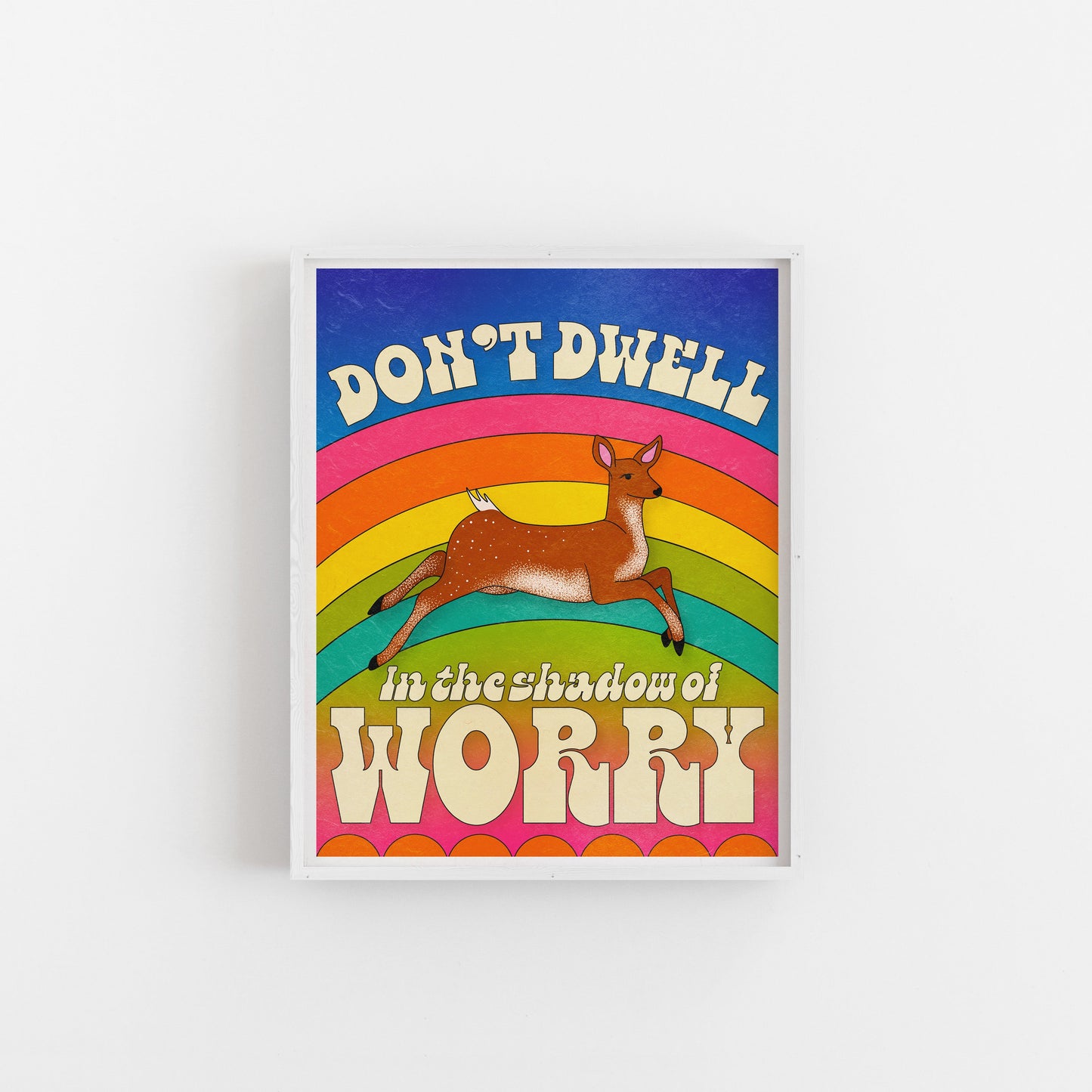 Don't Dwell In the Shadow of Worry - Art Print Art Print by Posse Paper Goods