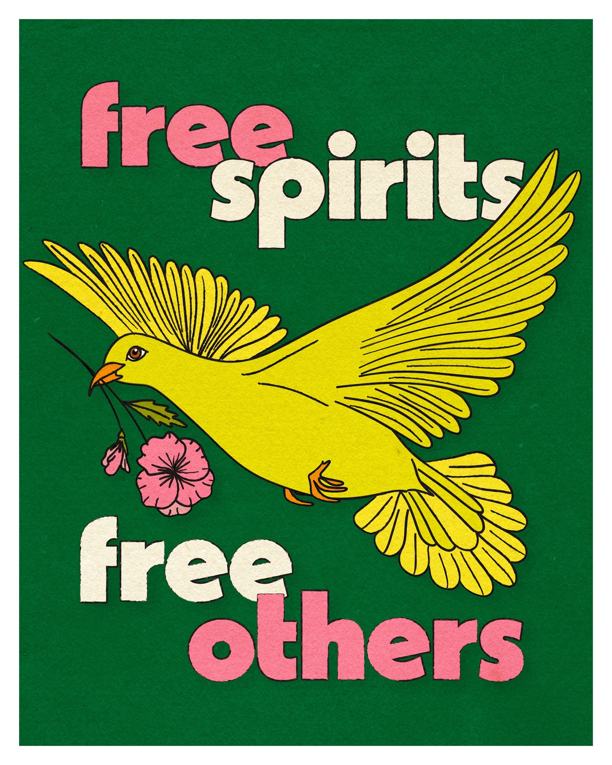 Free Spirits Free Others - Art Print Art Print by Posse Paper Goods