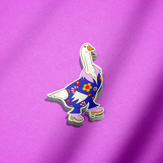 Groovy Goose Sticker Sticker by Posse Paper Goods