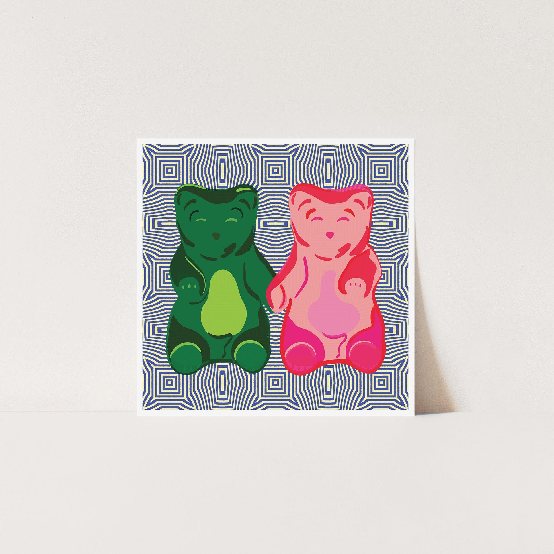 Gummy Bears - Op Art - Art Print Art Print by Posse Paper Goods