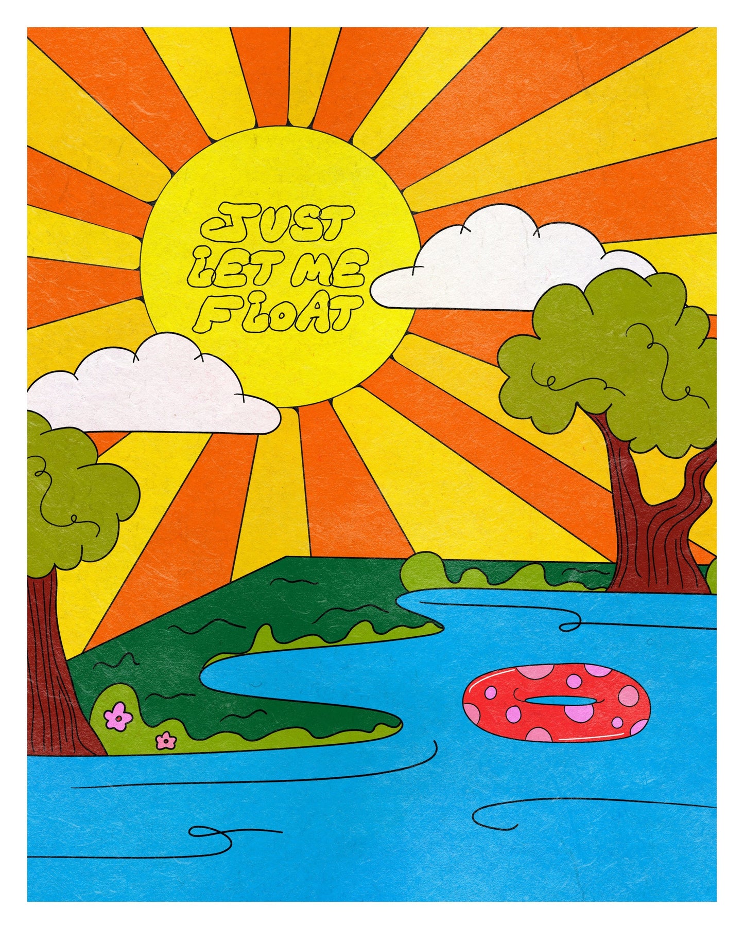 Let Me Float - Art Print Art Print by Posse Paper Goods
