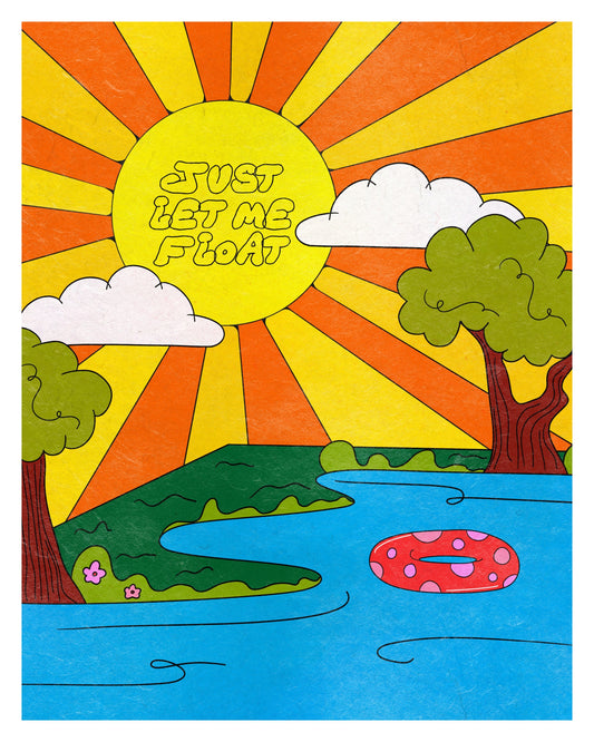 Let Me Float - Art Print Art Print by Posse Paper Goods