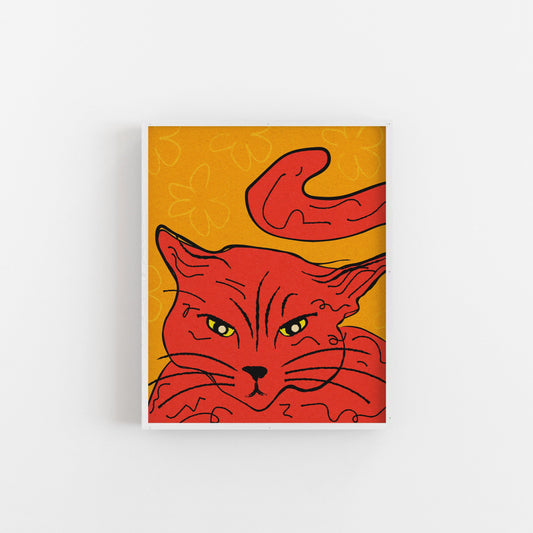 Mad Cat - Art Print Art Print by Posse Paper Goods