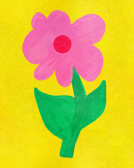 Pink Flower - Art Print Art Print by Posse Paper Goods