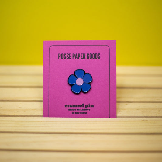 Purple Flower - Enamel Pin Enamel Pins by Posse Paper Goods