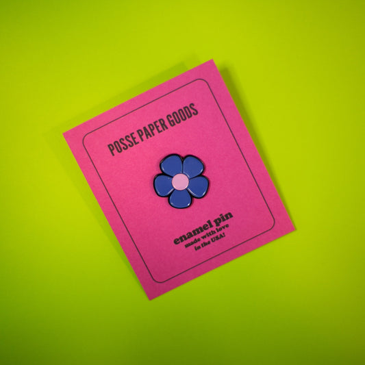 Purple Flower - Enamel Pin Enamel Pins by Posse Paper Goods