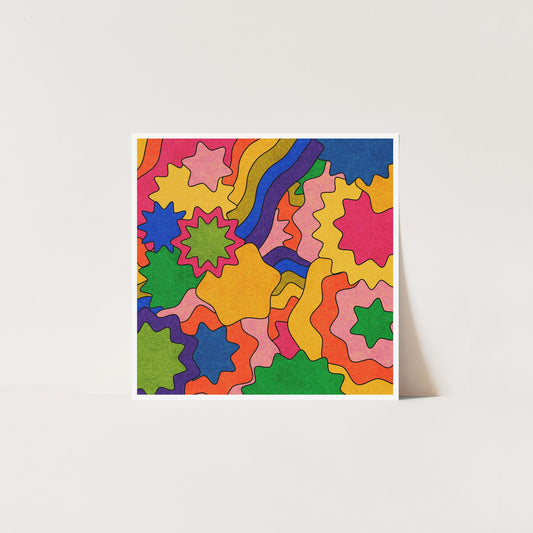 Rainbow Bloom - Art Print Art Print by Posse Paper Goods