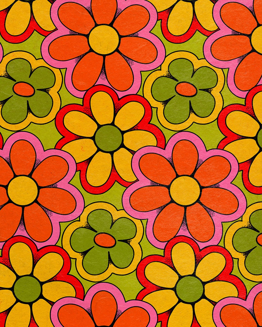 Retro Flowers - Art Print Art Print by Posse Paper Goods