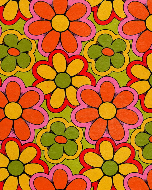 Retro Flowers - Art Print Art Print by Posse Paper Goods