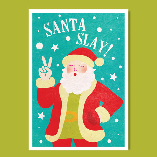 Santa Slay! | Christmas Greeting Card Cards by Posse Paper Goods