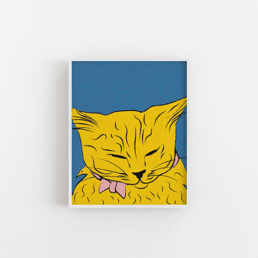 Sleepy Cat - Art Print Art Print by Posse Paper Goods