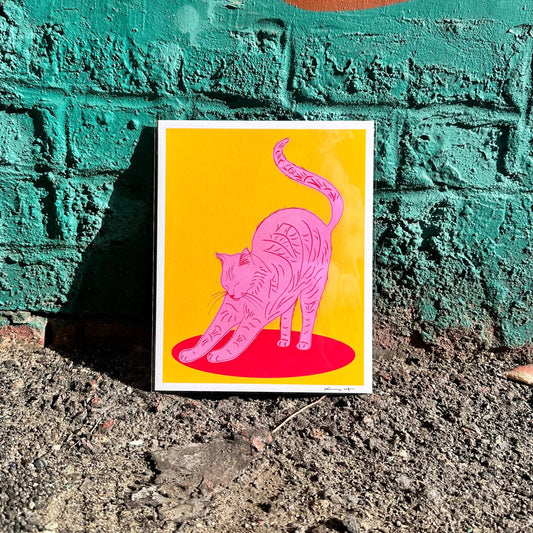 Stretching Cat - Art Print Art Print by Posse Paper Goods