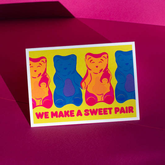 We Make a Sweet Pair | Gummy Bears Greeting Card Cards by Posse Paper Goods