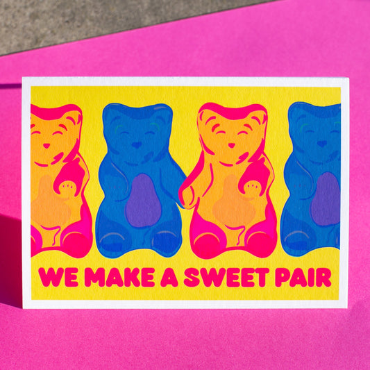 We Make a Sweet Pair | Gummy Bears Greeting Card Cards by Posse Paper Goods