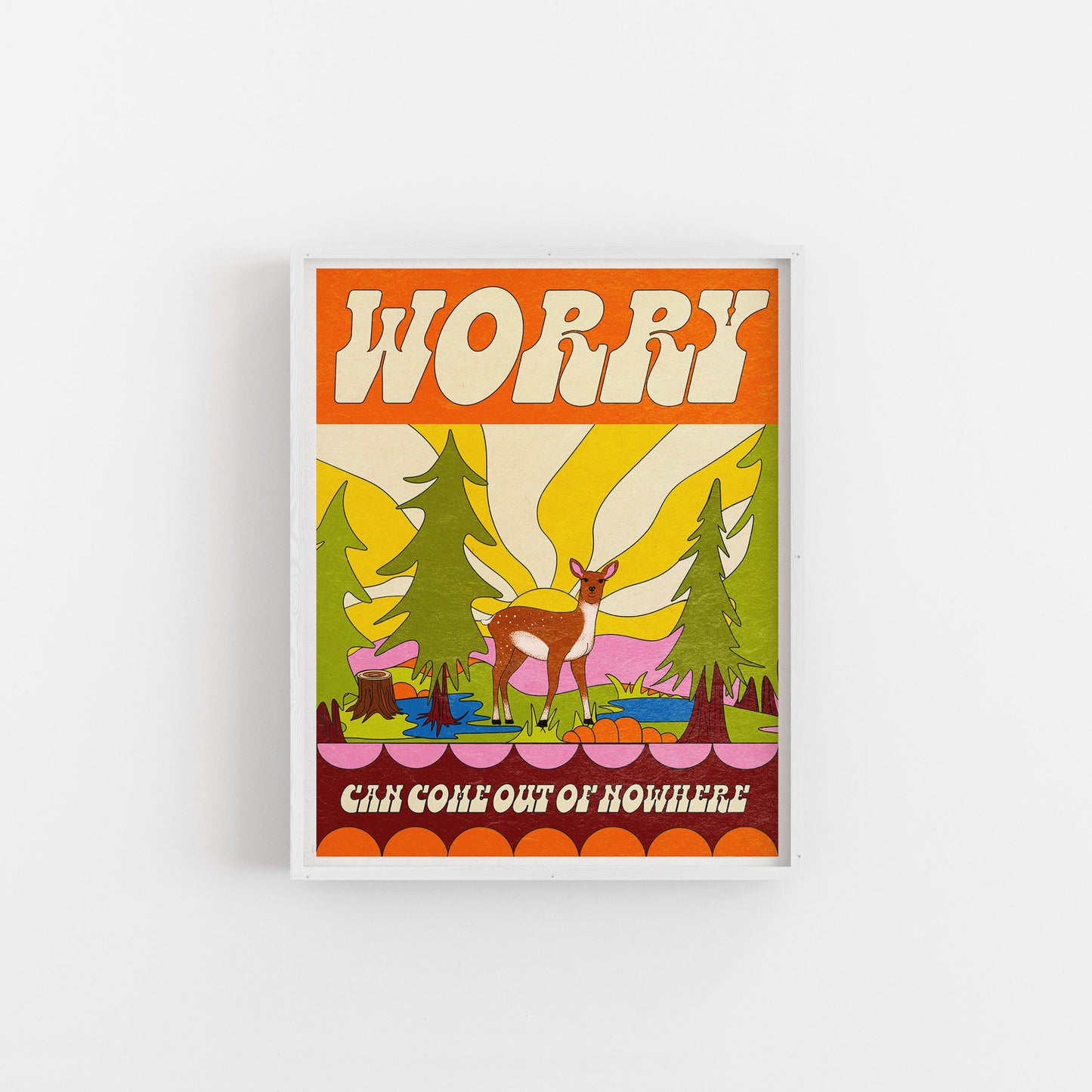 Worry Can Come Out of Nowhere - Art Print Art Print by Posse Paper Goods