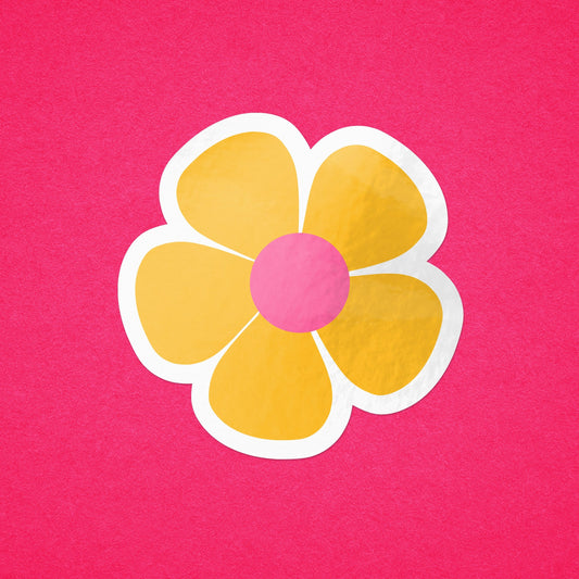 Yellow Flower Sticker Sticker by Posse Paper Goods