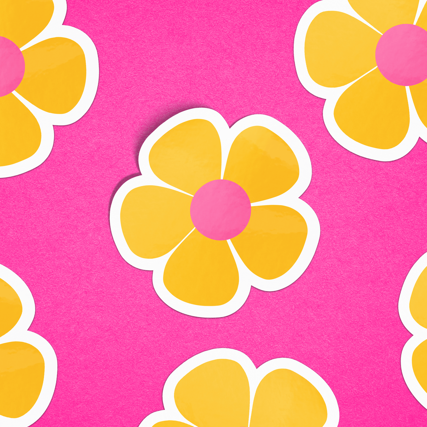 Yellow Flower Sticker Sticker by Posse Paper Goods