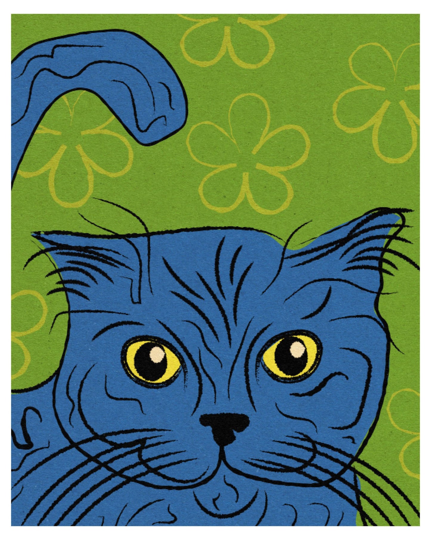 Curious Cat Art Print by Posse Paper Goods