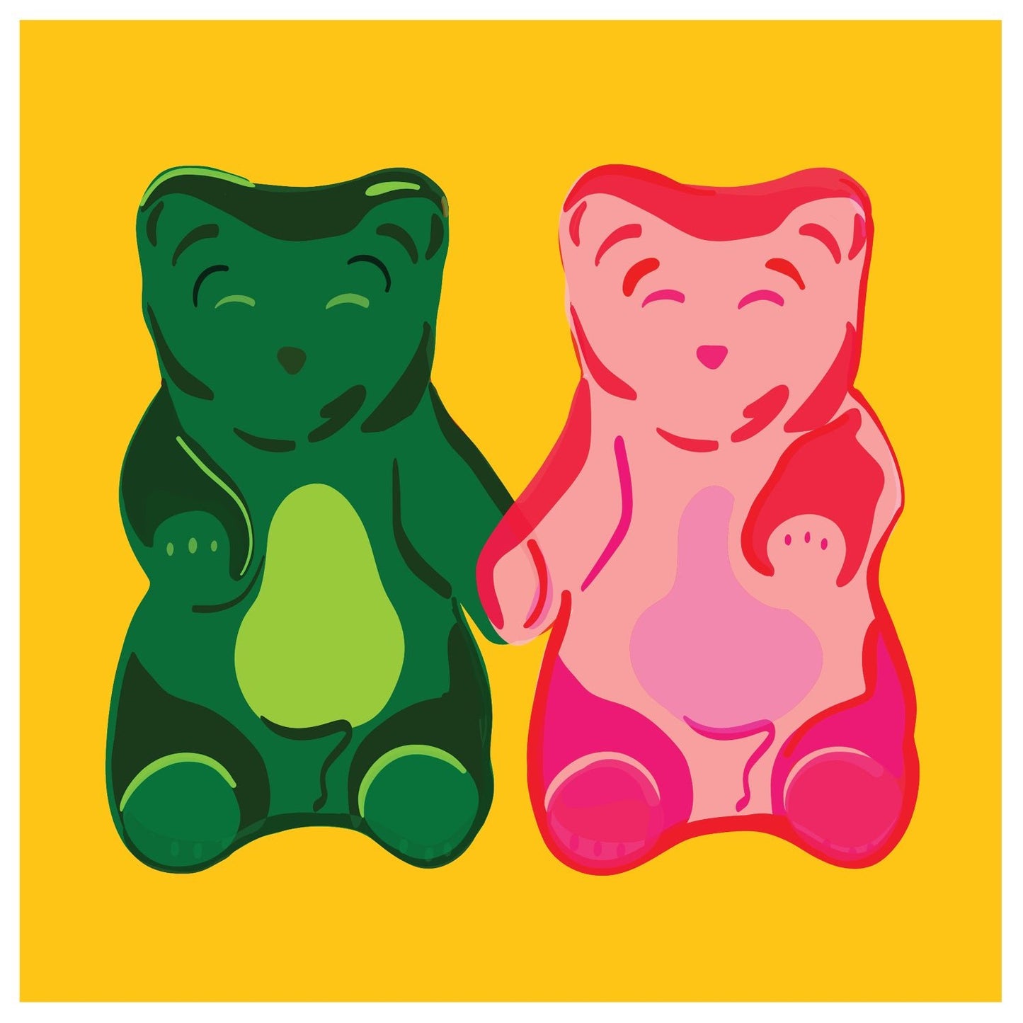 Gummy Love 1 Art Print by Posse Paper Goods