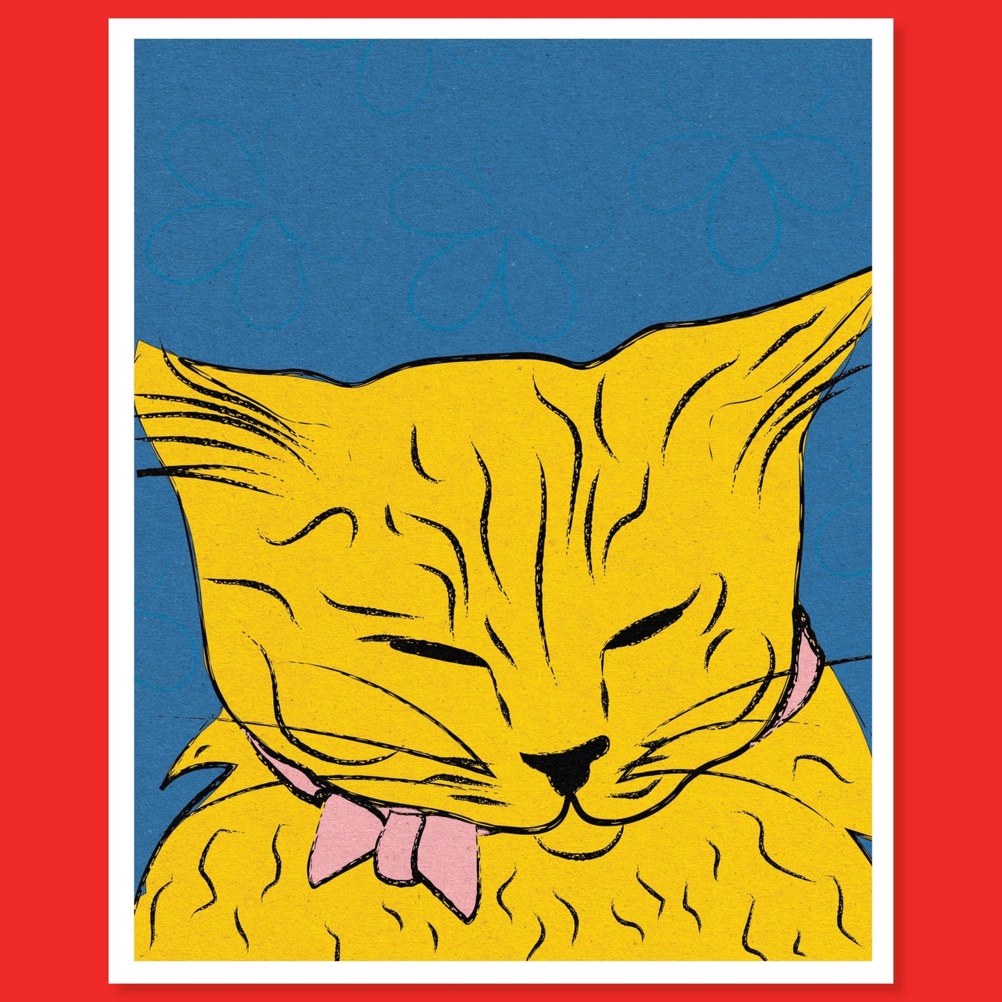 Sleepy Cat Art Print by Posse Paper Goods