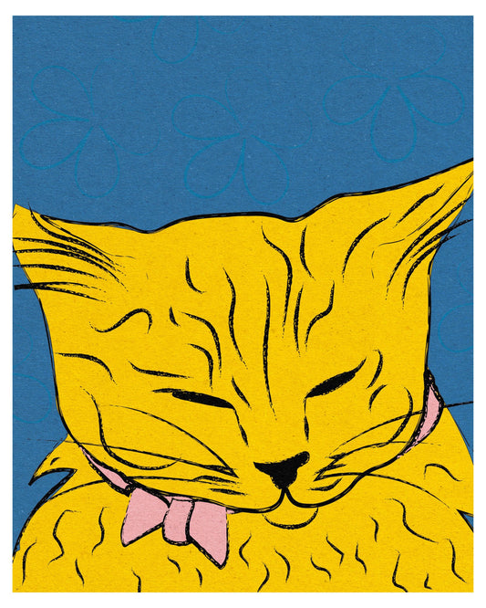 Sleepy Cat Art Print by Posse Paper Goods