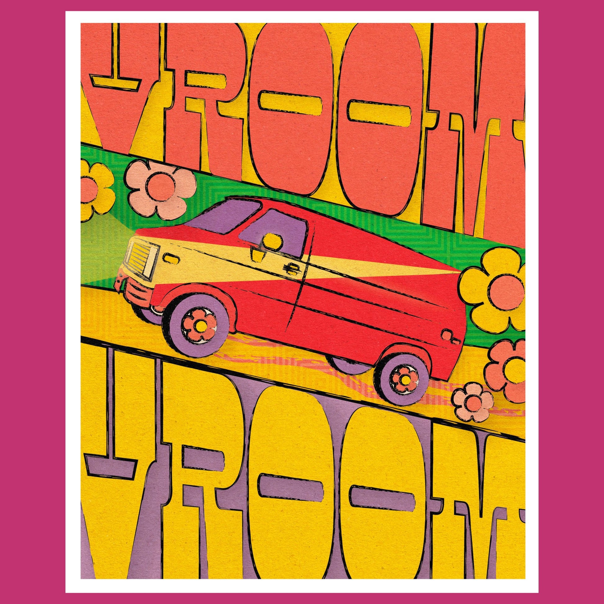 Vroom Art Print by Posse Paper Goods