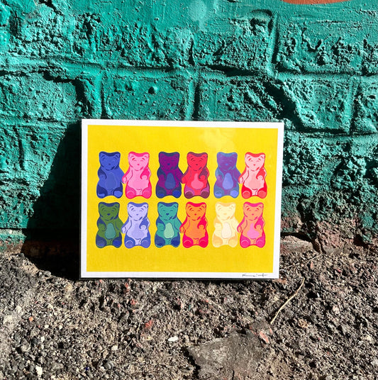 Armed and Delicious | Gummy Bears Art Print Art Print by Posse Paper Goods