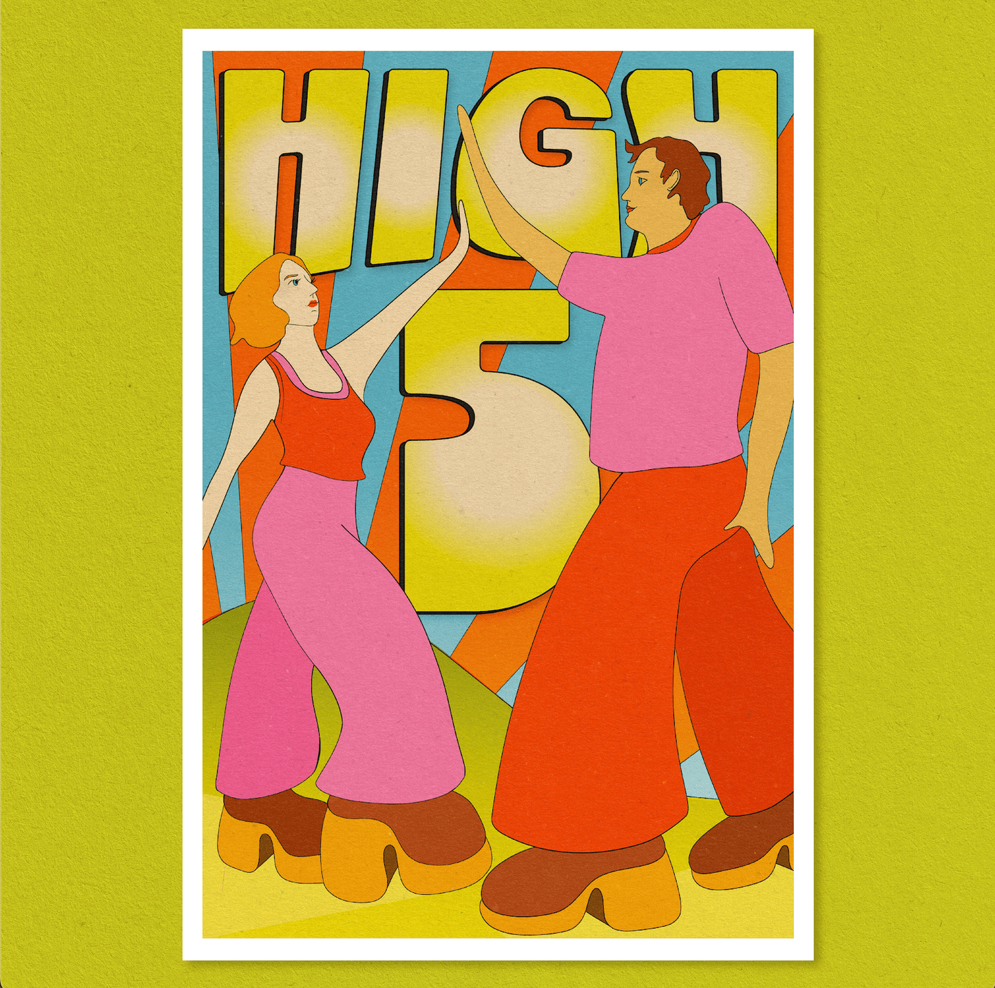 High 5 Art Print by Posse Paper Goods