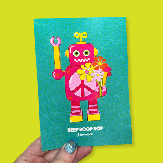 Beep Boop Bop (I Love You) | Robot Mini Print (Goof)