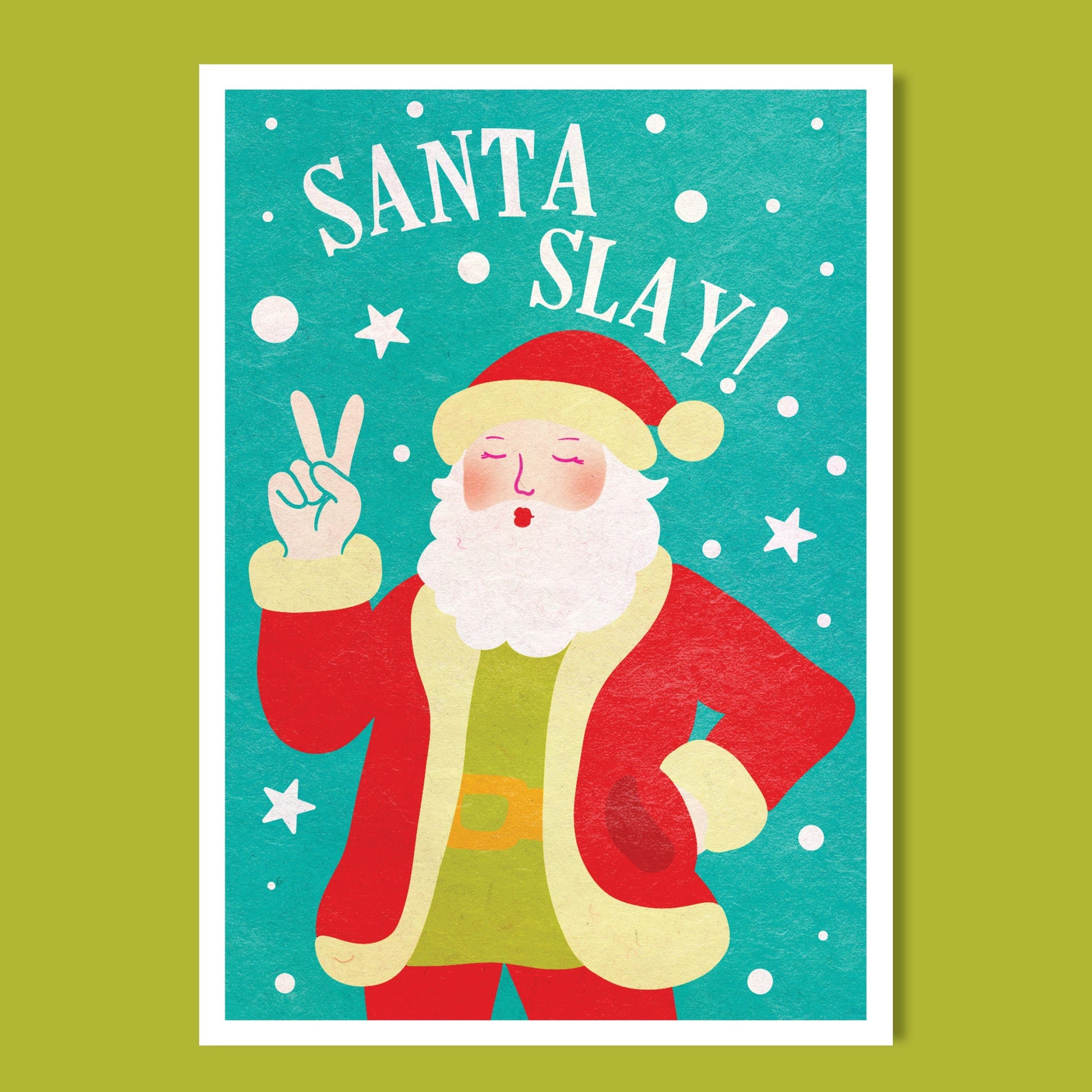 Santa Slay! | Christmas Greeting Card Cards by Posse Paper Goods