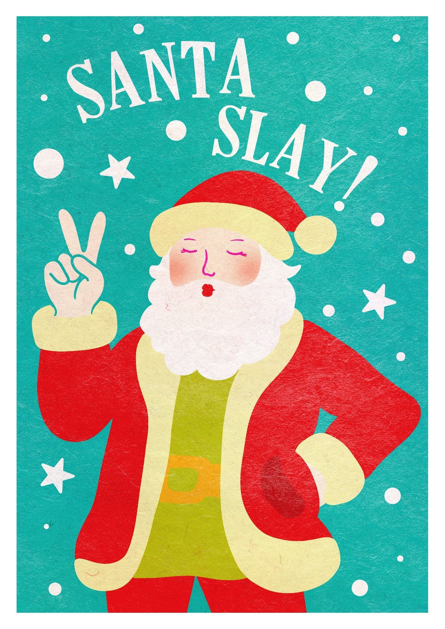 Santa Slay! | Christmas Greeting Card Cards by Posse Paper Goods