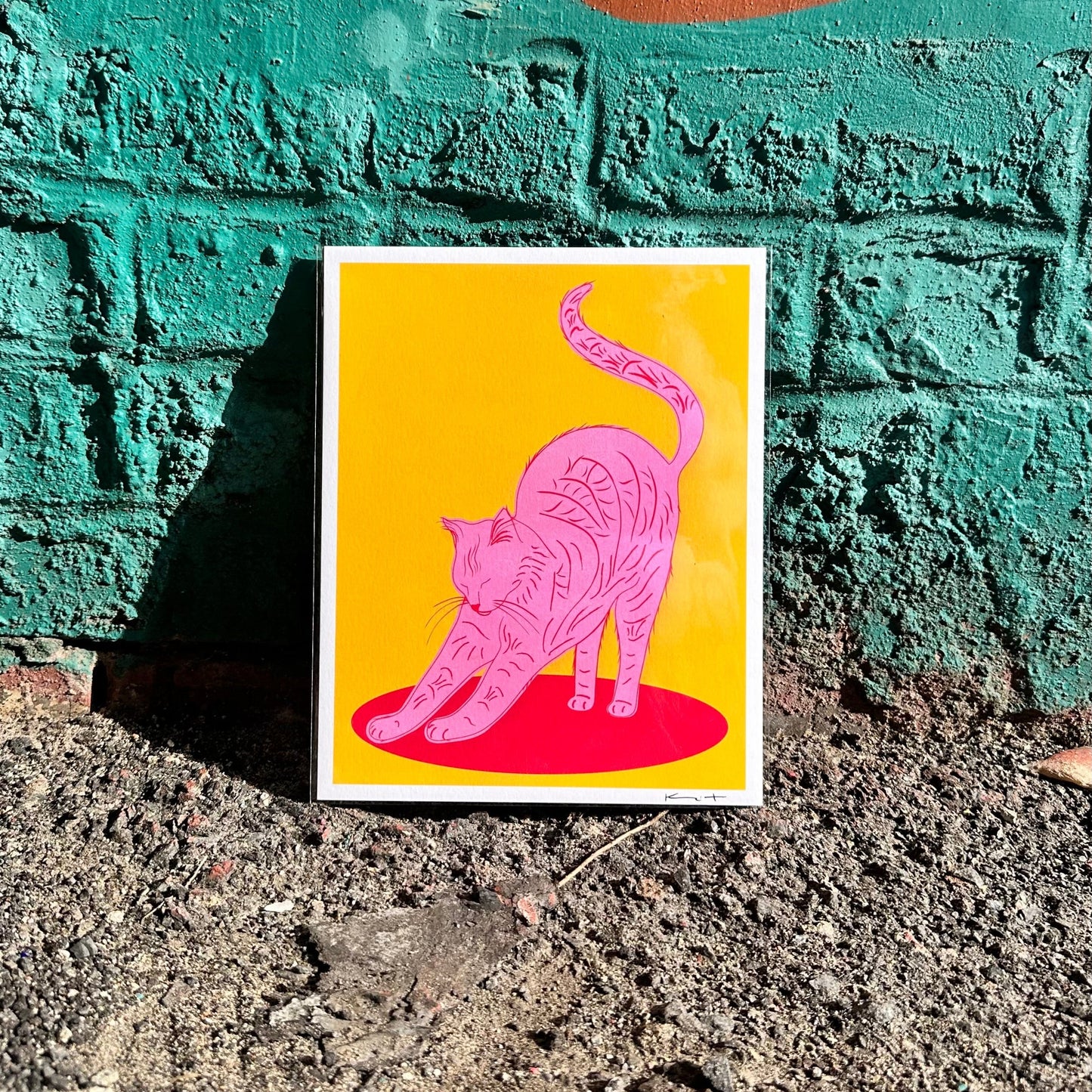 Stretching Cat - Art Print Art Print by Posse Paper Goods