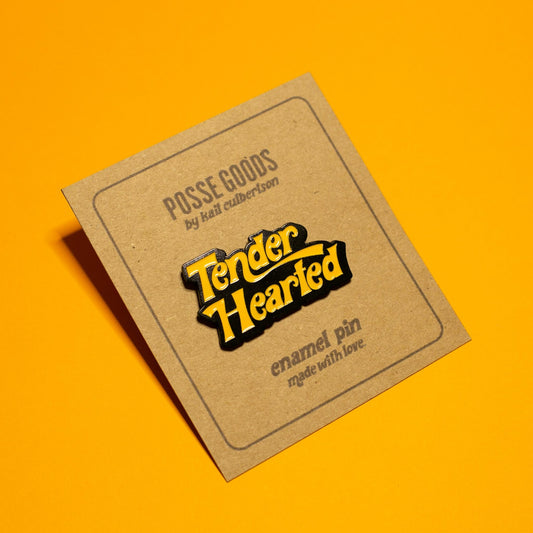 Tender Hearted Pin Enamel Pins by Posse Paper Goods