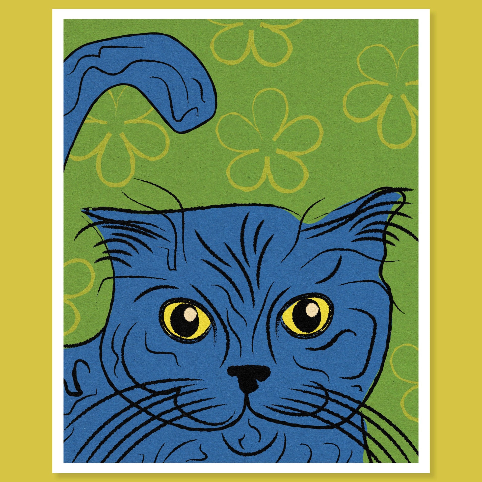 Curious Cat Art Print by Posse Paper Goods