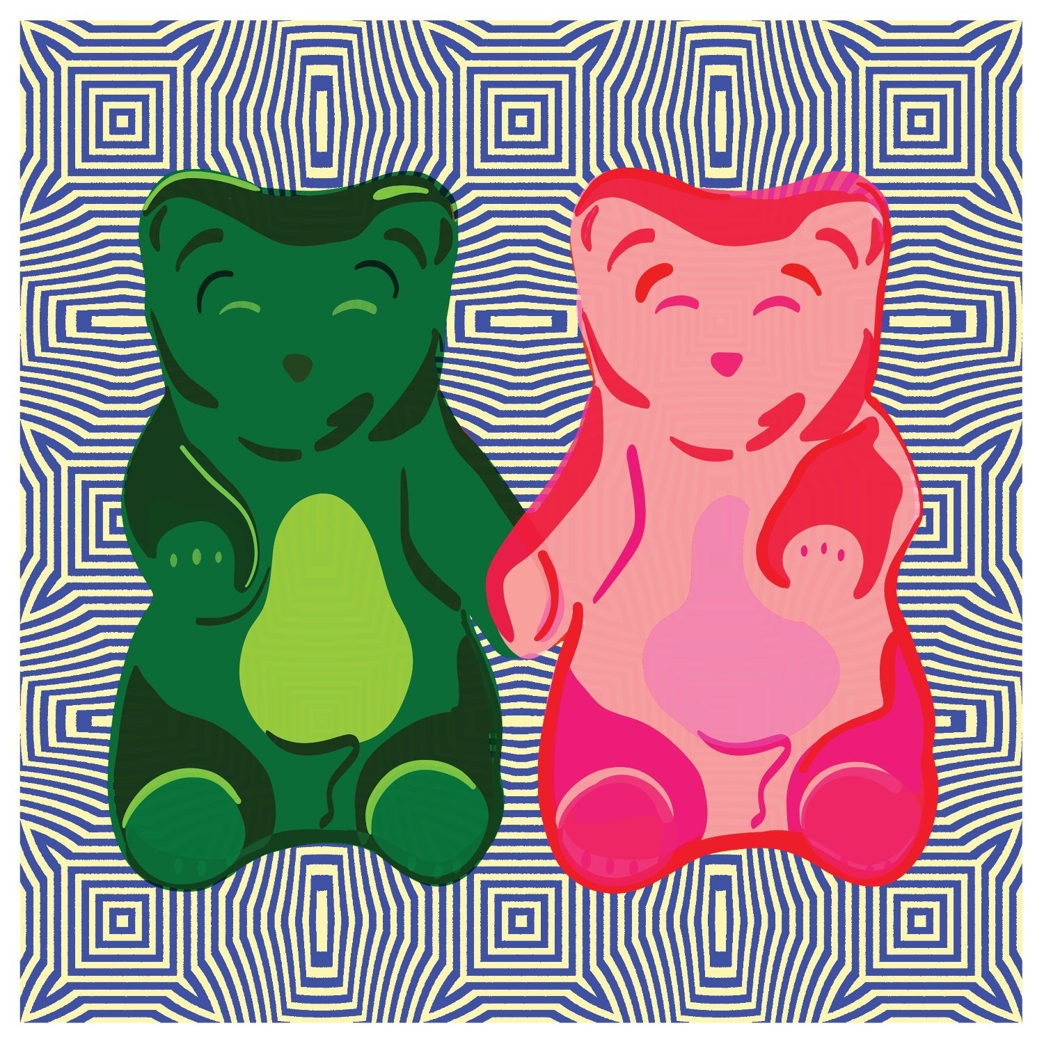 Gummy Love 2 Art Print by Posse Paper Goods