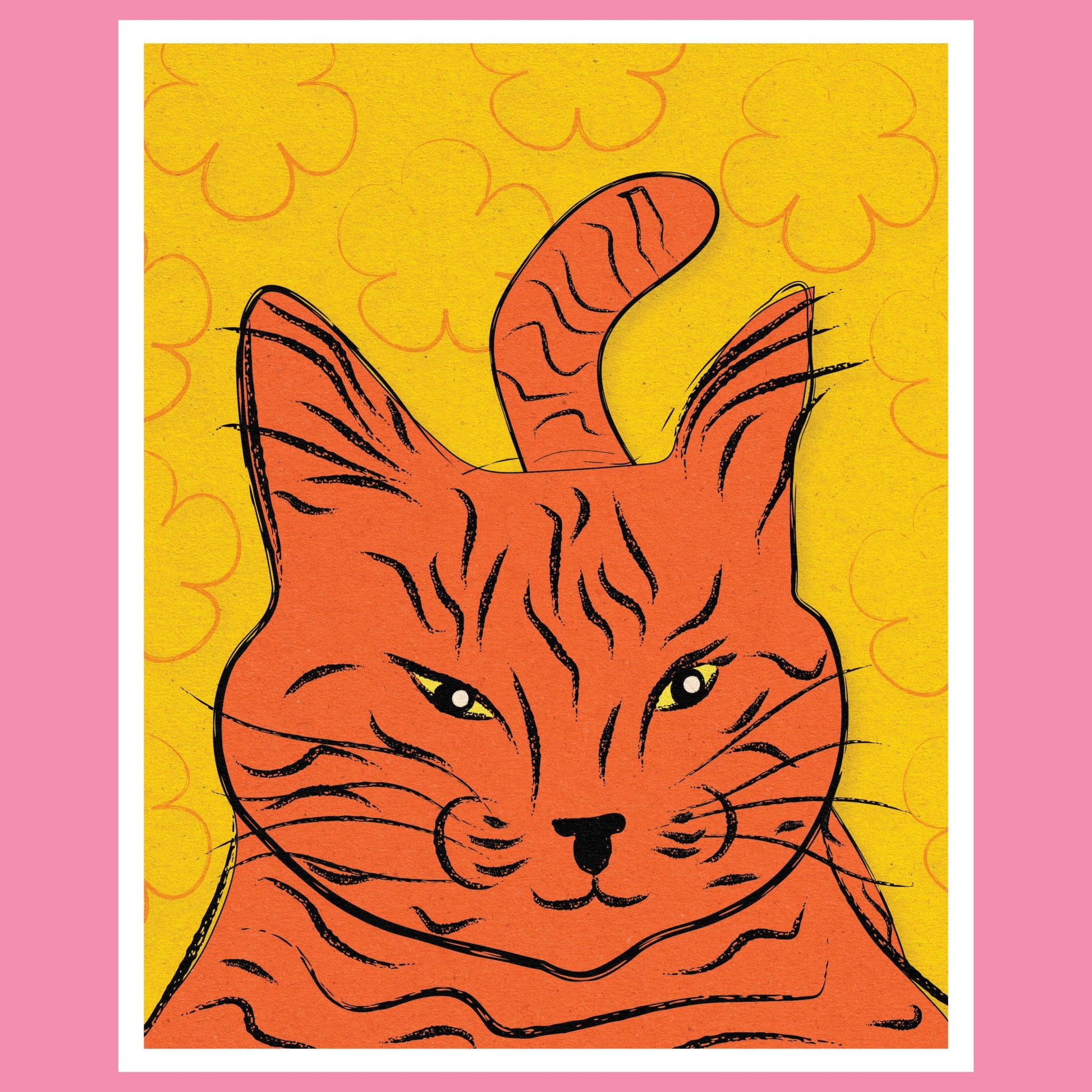 Happy Cat Art Print by Posse Paper Goods